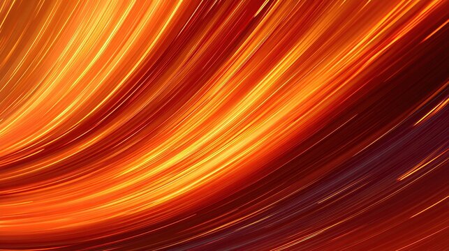 Dynamic abstract art depicting streaks of warm, fiery colors in a swirling, curved motion