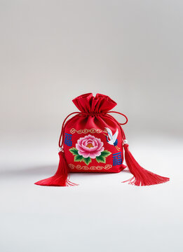 복주머니, 福, 명절, 설날, 새해, 세배, 세뱃돈, 구정, 신정, 전통 공예품, 주머니, 한복, 한국 전통, 문화, 풍습, 자수, 컨셉, 미신, 나쁜 기운을 쫓아내다, 복을 불러오다, 행운