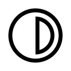contrast icon vector