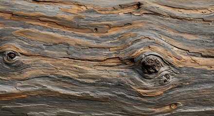Close up of weathered wood texture with natural grain patterns