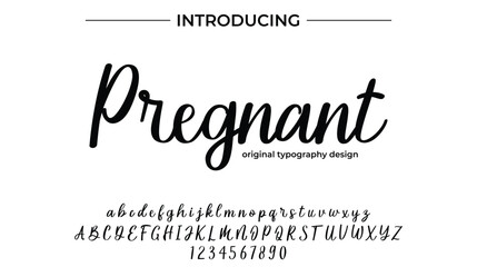 Pregnant - Elegant Script Font for Smooth Handwritten Design and Creative Typography