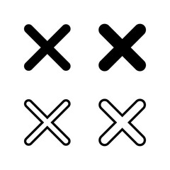 Obraz premium Close icon vector illustration. Delete sign and symbol. cross sign