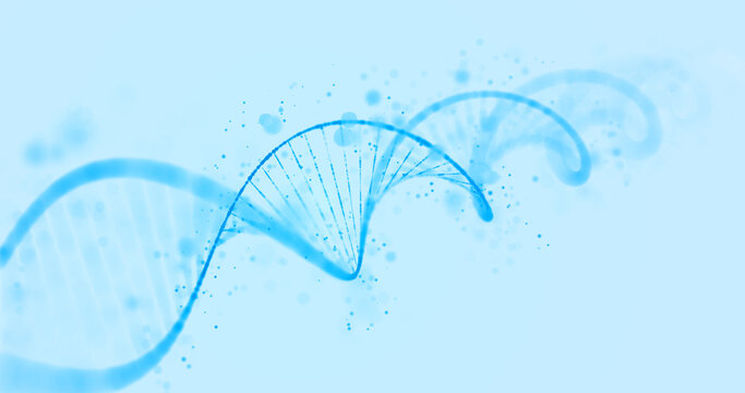 DNA genetics double helix biology science visualizes molecular structure, genomics, and genetic engineering for medicine and health research