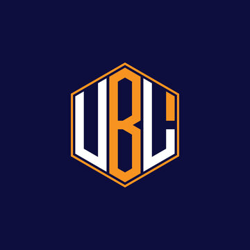 UBL Modern Hexagon Monogram Logo Design &ndash; Geometric Lettermark Vector Template
