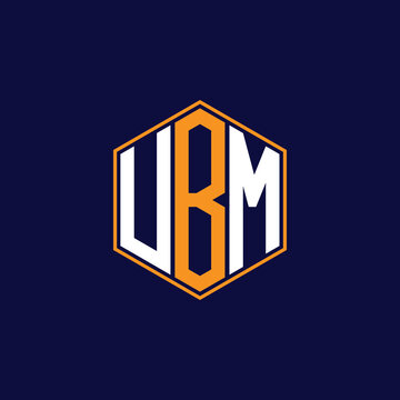 UBM Modern Hexagon Monogram Logo Design &ndash; Geometric Lettermark Vector Template