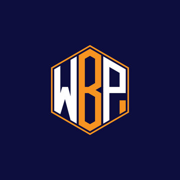 WBP Modern Hexagon Monogram Logo Design &ndash; Geometric Lettermark Vector Template
