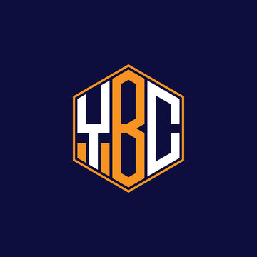 YBC Modern Hexagon Monogram Logo Design &ndash; Geometric Lettermark Vector Template