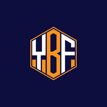 YBF Modern Hexagon Monogram Logo Design &ndash; Geometric Lettermark Vector Template