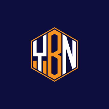 YBN Modern Hexagon Monogram Logo Design &ndash; Geometric Lettermark Vector Template