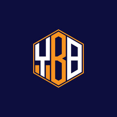 YBB Modern Hexagon Monogram Logo Design – Geometric Lettermark Vector Template
