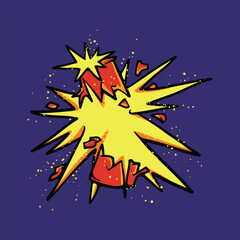 Exploding Dynamite Cartoon Vector Illustration