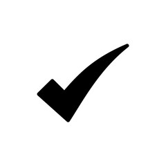 Check mark icon vector for web and mobile app. Tick mark sign and symbol
