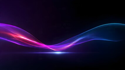 Dynamic glowing light wave, a concept on digital connection, technological flow, and energetic innovation.