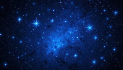 Fototapeta premium Vibrant Starscape A High Energy Blue Cosmos