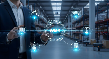 Modern warehouse management system technology in action