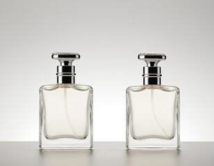 Glass Perfume Bottles with Silver Caps