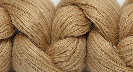 Close up of woven natural fiber with detailed texture and neutral tones