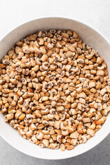 Overhead view of brown honey beans, top view of nigerian Oloyin beans