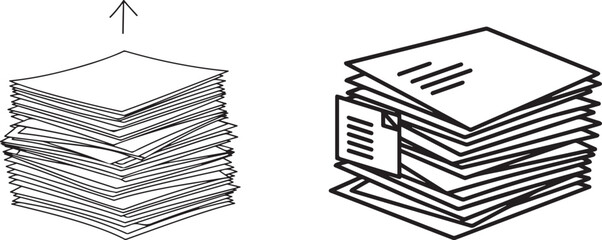 Illustration of Document Stacks Representing Workload and Organization