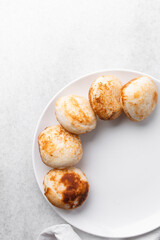 Overhead view of masa, top view of food from northern nigeria masa rice cake
