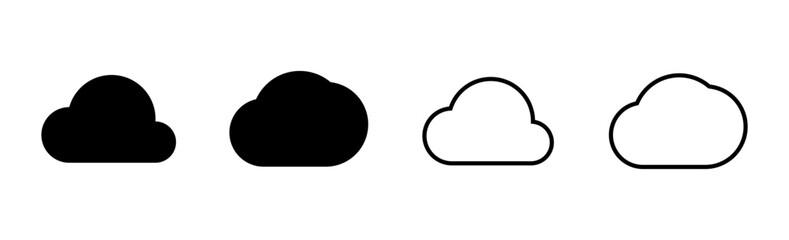 Cloud icon set. cloud vector icon