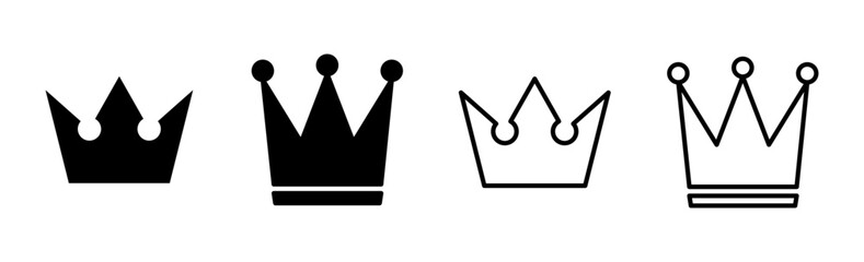 Crown icon set. crown vector icon