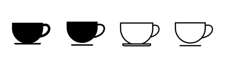 Coffee cup icon set. cup a coffee icon vector.