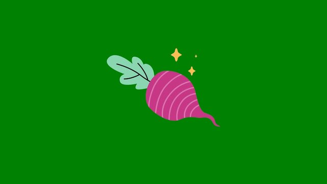 A beet on green background and bee with star it green screen animated chromakey background figure creative backgrounds elements colorful composition movement style scene layers emotion