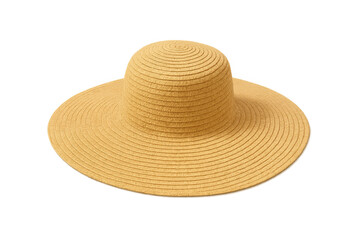 Golden Sunhat's Elegance: An inviting shot showcases the sun-kissed allure of a golden sunhat, its wide brim and refined texture.