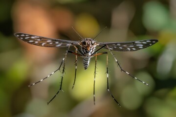 Fototapeta premium Close-up of a Unique Insect with Delicate Wings in Nature