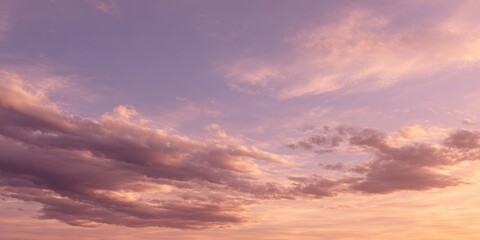 Obraz premium Dramatic pastel sunset sky with cloudscape background ideal for serenity, peace, and inspirational concepts