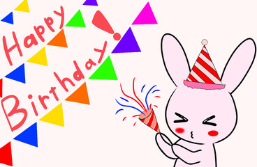 happy birthday simple illustration
誕生日おめでとう　シンプル　イラスト