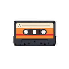 Obraz premium Retro Audio Cassette Tape Illustration.