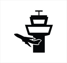 Airport set of web icons in line style. Air travel icons including plane, ticket, passport, luggage, transport, check-in, pilot, stewardess, duty free shop. Editable stroke. Vector illustration