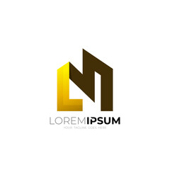 Letter L and M logo design combination, business logos