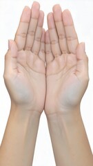 Two hands open in prayer