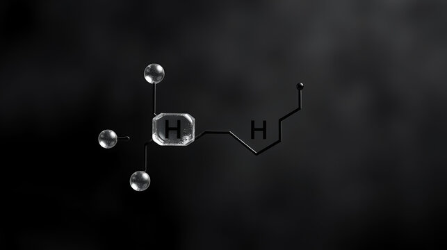 Chloromethane (methyl chloride) molecule. Skeletal formula.