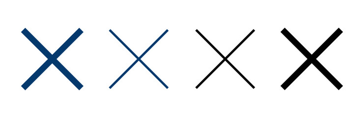 Close icon vector isolated on white background. Delete icon. remove, cancel, exit symbol