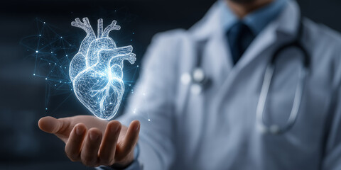 Scientific discovery of heart health summaries medical research center digital illustration clinical environment professional viewpoint