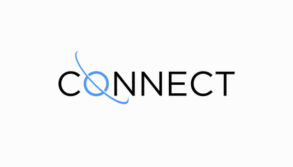 logo design connection simple icon vector illustration. Modern Networking Logo Design Vector