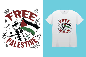 Palestine design vector, Save Palestine illustration for banner, t-shirt, poster, sticker, badges, social media design. Hand-Drawn Lettering Phrase, Calligraphy Graphic Typography. 