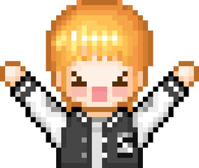 Obraz premium 픽셀 남자 아이콘