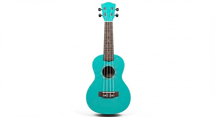 Naklejka premium Turquoise Ukulele Isolated on White Background.