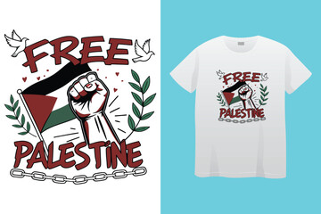 Palestine design vector, Save Palestine illustration for banner, t-shirt, poster, sticker, badges, social media design. Hand-Drawn Lettering Phrase, Calligraphy Graphic Typography.