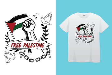 Palestine design vector, Save Palestine illustration for banner, t-shirt, poster, sticker, badges, social media design. Hand-Drawn Lettering Phrase, Calligraphy Graphic Typography.