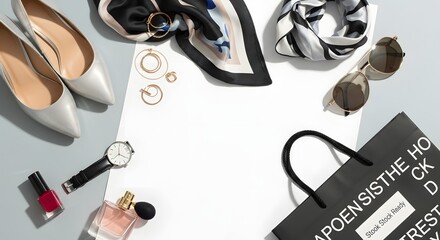 Overhead Flat Lay of Baking Whisk and Ingredients