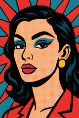 Pop Art Woman Portrait