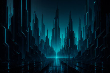 Obsidian Neon Metropolis