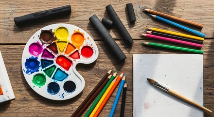 Overhead View of Whisk and Kitchen Utensils
