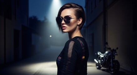 Portrait of a Striking Young Woman with Whisk